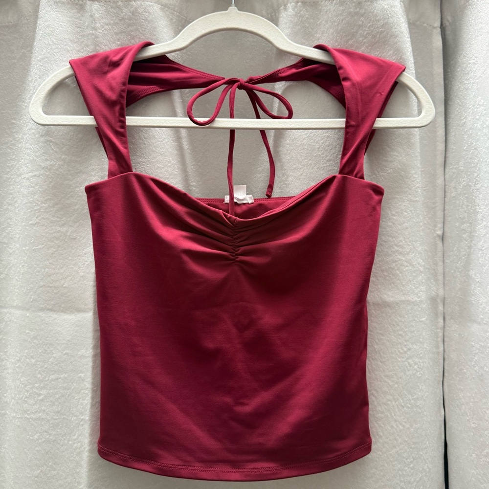 Garage Burgundy Crop Top